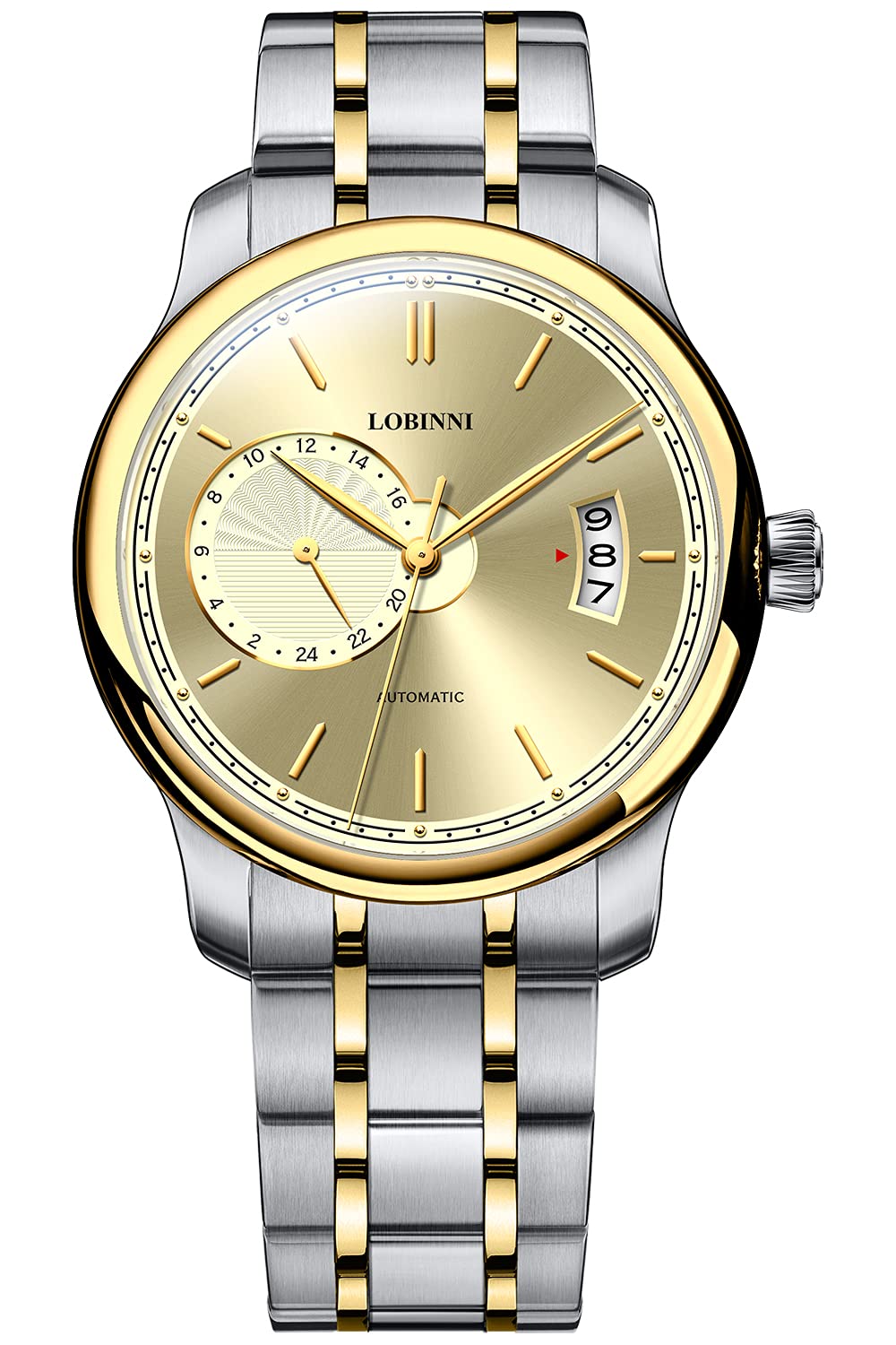 LOBINNI Minimalist Waterproof Men's Watch - Slim Dress Watch with Genuine Leather Strap for Business, Casual & Formal Occasions