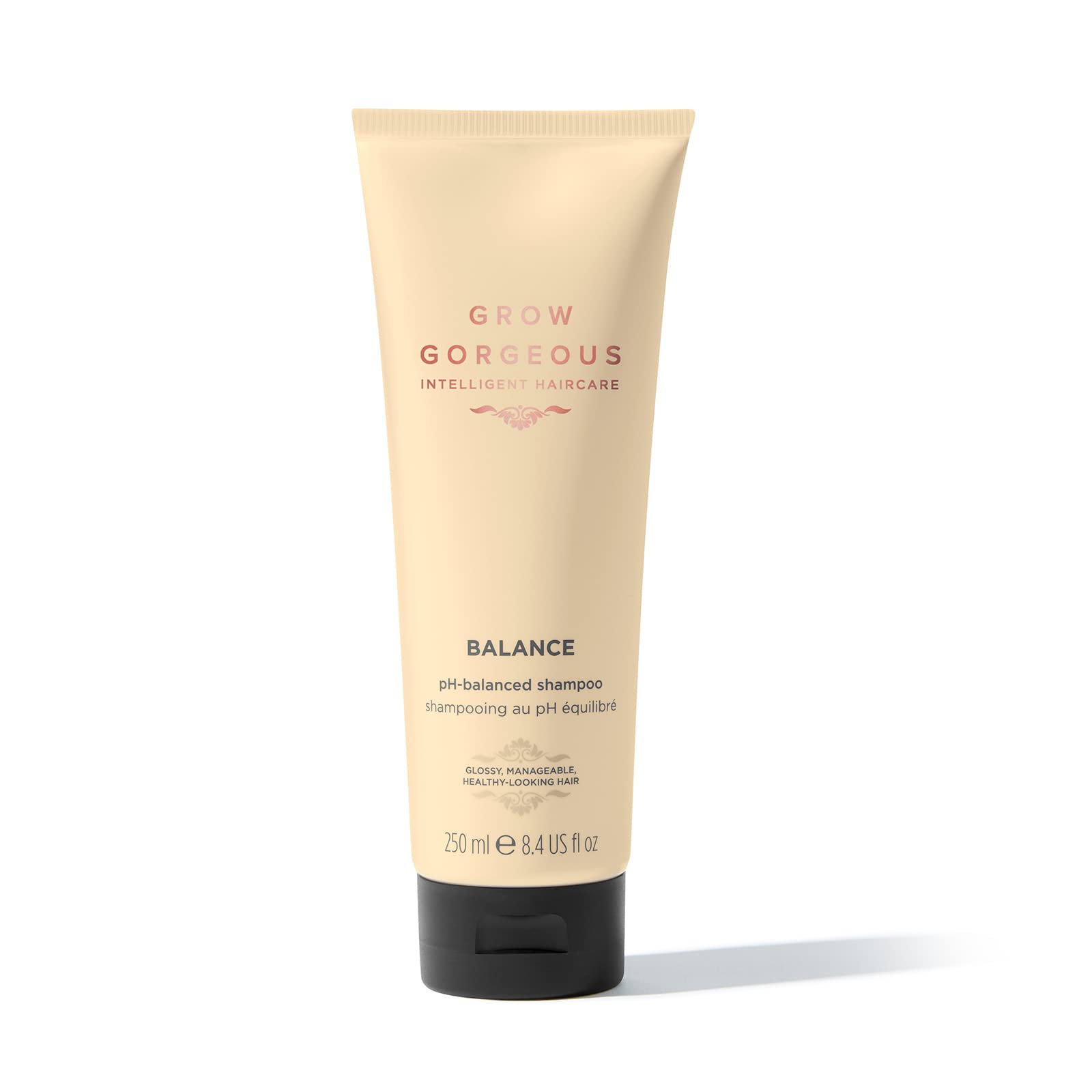 Grow Gorgeous Balance Shampoo 250ml - pH-Balanced Hair Care with Caffeine & Amino Acids - Vegan Formula for Healthy Scalp & Stronger Hair - Perfect for Daily Use & Color-Treated Hair