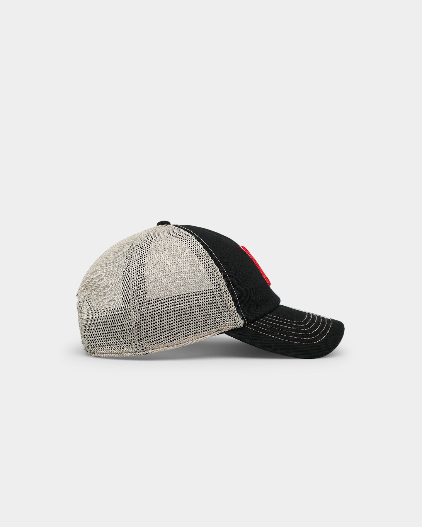 47 Brand Nebraska Cornhuskers Trawler '47 Clean Up Strapback Black Hat - Adjustable Baseball Cap for Men & Women - Perfect for Game Day, Tailgating and Casual Wear
