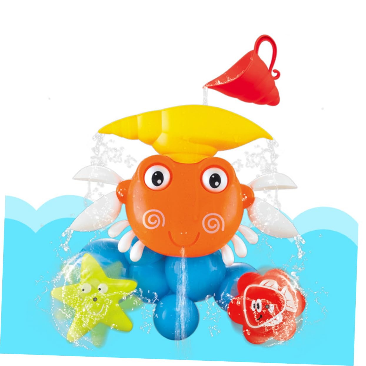 FAVOMOTO 2-Pack Crab Bath Toys for Kids - Fun Water Sprayer Pool Toys for Bathtime & Outdoor Play - Perfect for Bath, Pool, Beach and Summer Water Games