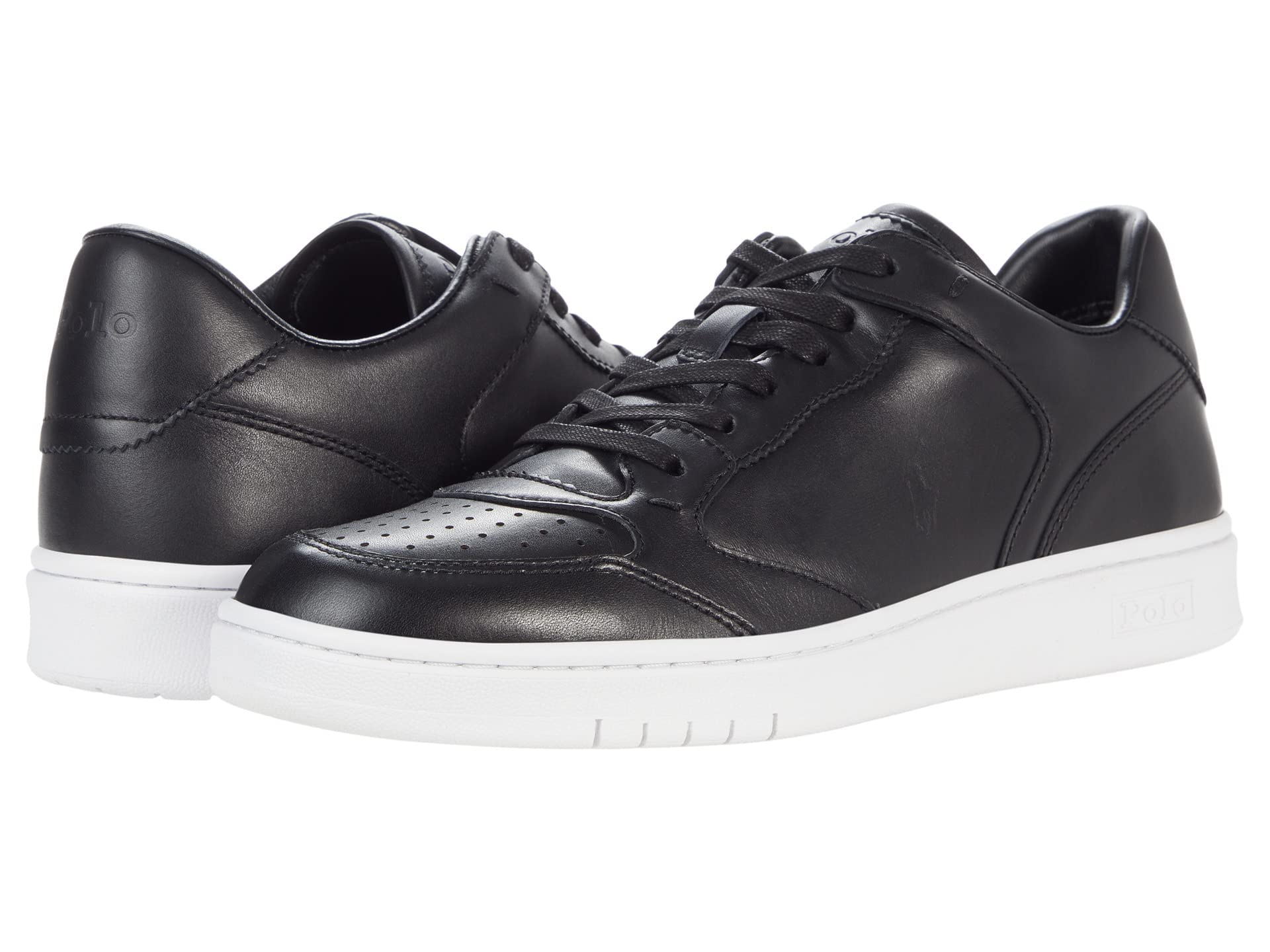 Polo Ralph Lauren Men's Court Lux Sneakers - Classic White Leather Casual Shoes for Men | Comfortable Walking & Everyday Wear | Perfect for Office, Dating & Weekend Outfits