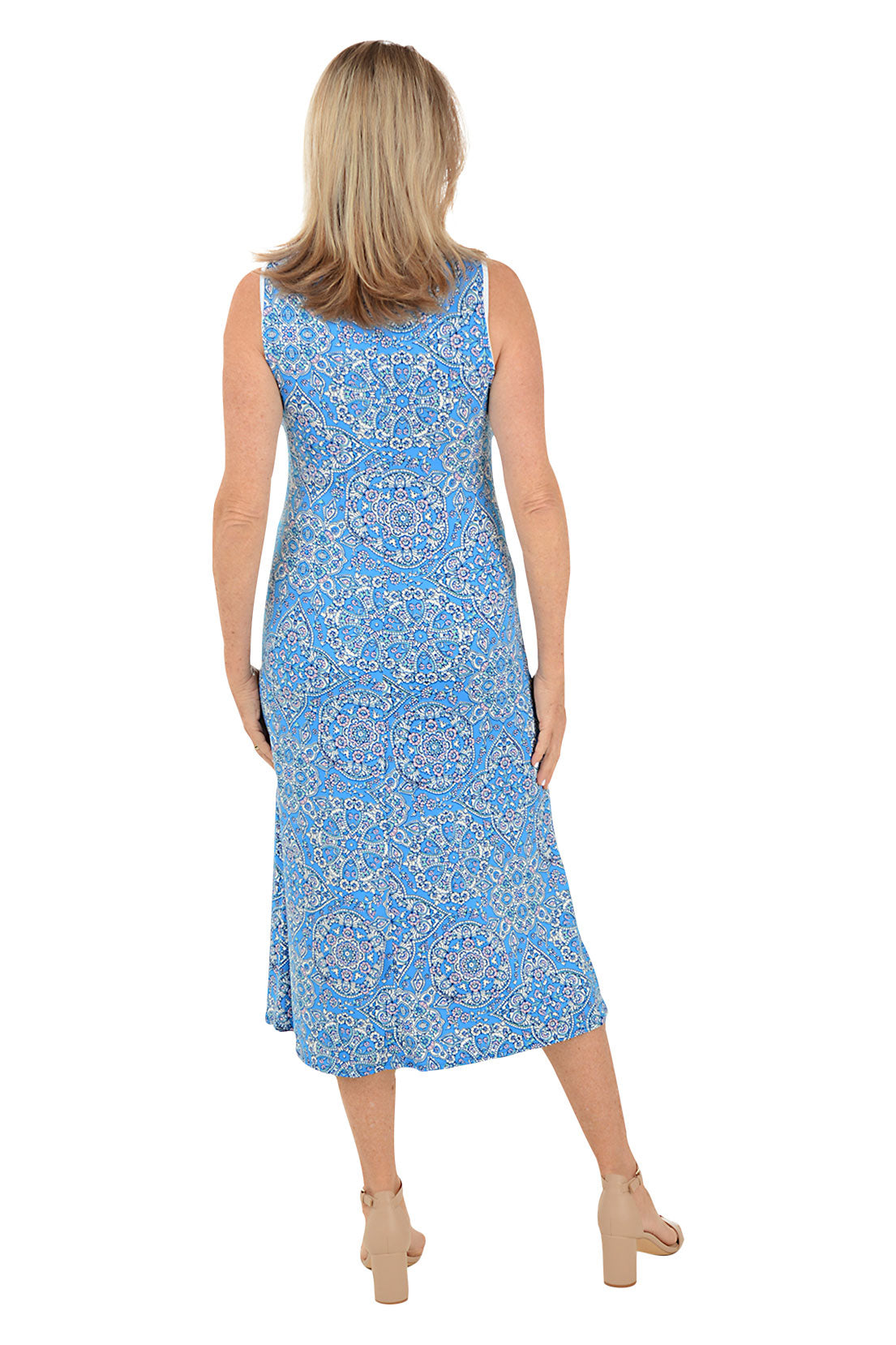 Bohemian Paisley Print Sleeveless Maxi Dress for Women - Flowy Summer Beach Dress for Vacations, Parties & Casual Outings