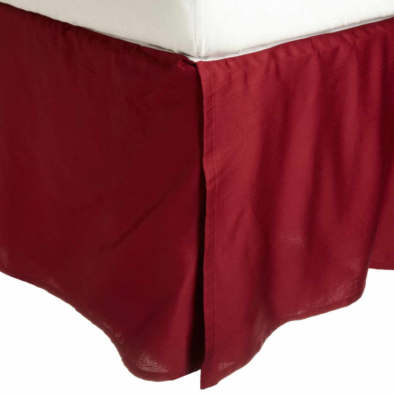 Saltaire 100% Egyptian Cotton Bed Skirt with Split Corners - Luxury Fitted Dust Ruffle for Queen/King Size Beds - Perfect for Master Bedrooms & Guest Rooms
