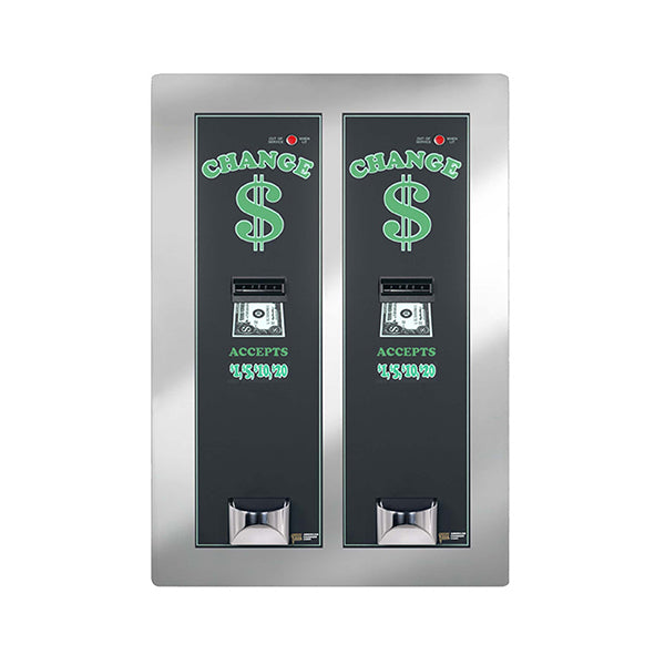 Dual Rear Load Bill to Coin Changer Machine AC2221 - Perfect for Vending Machines, Laundromats, and Arcades