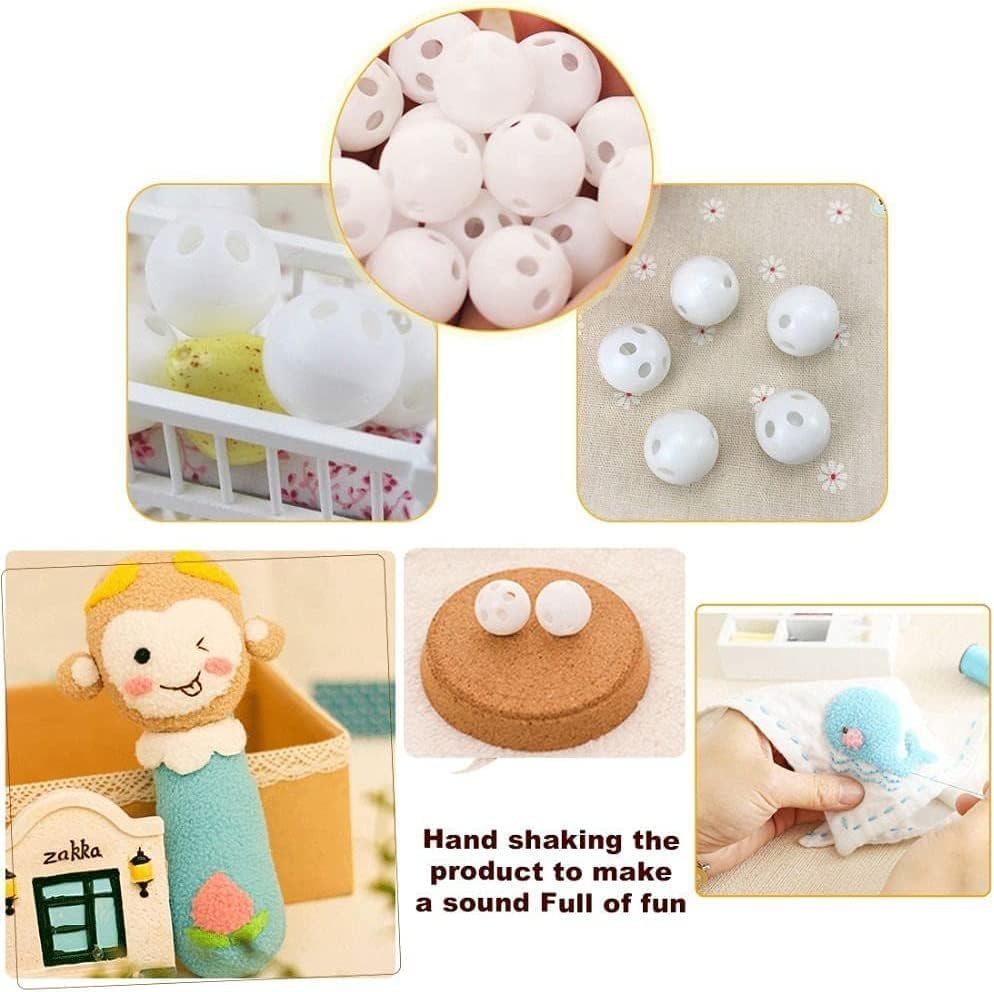 10-Pack Rattle Balls Insert for Puppets & Dolls - Noise Maker Toy for Baby, Pet, and Animal Doll Repair - Fun Sensory Play for Infants & Toddlers