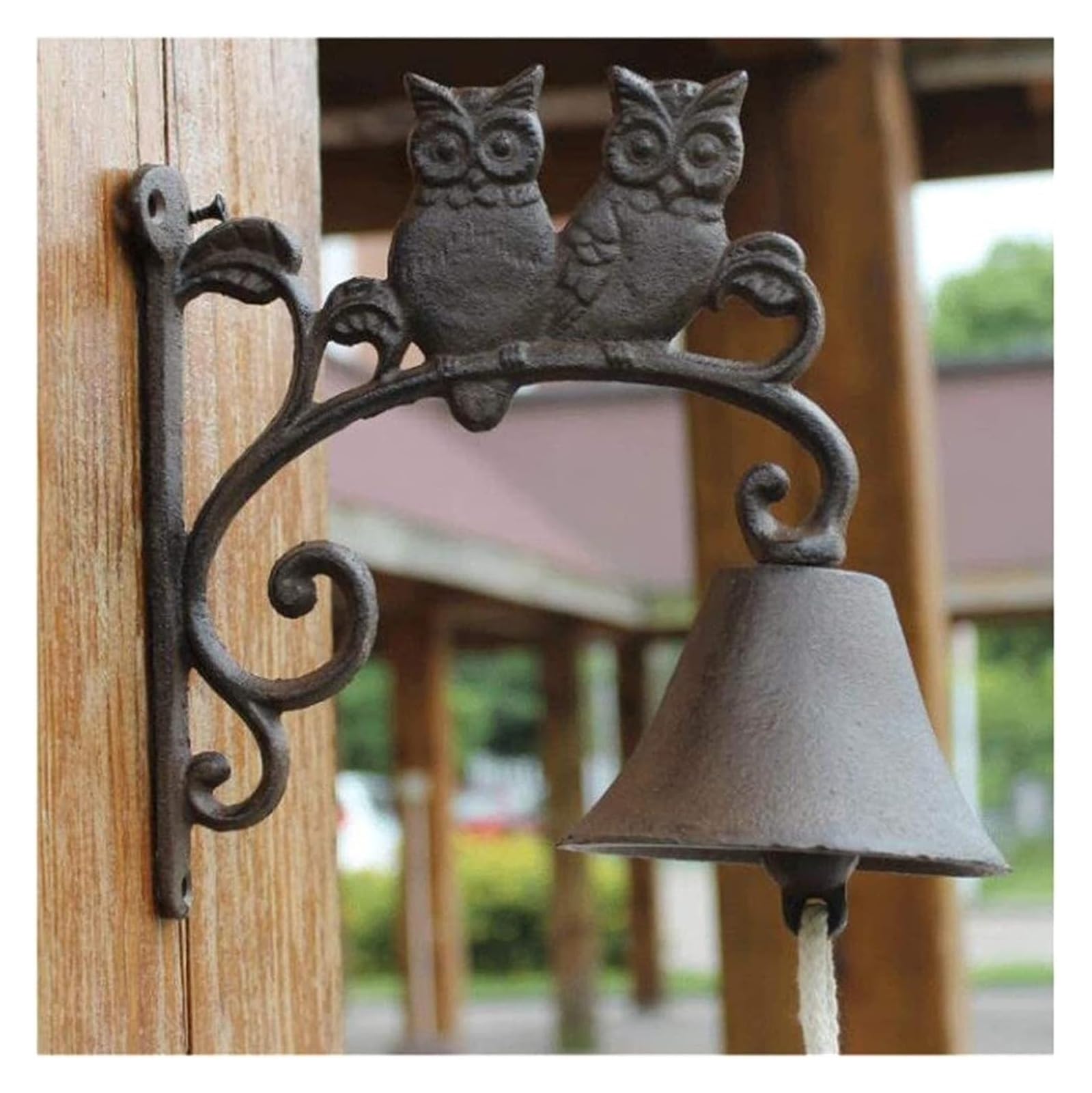 Mediterranean Style Cast Iron Animal Doorbell - Rustic Wall Hanging Bell for Outdoor & Indoor Use - Perfect for Garden, Patio, Front Door Decor