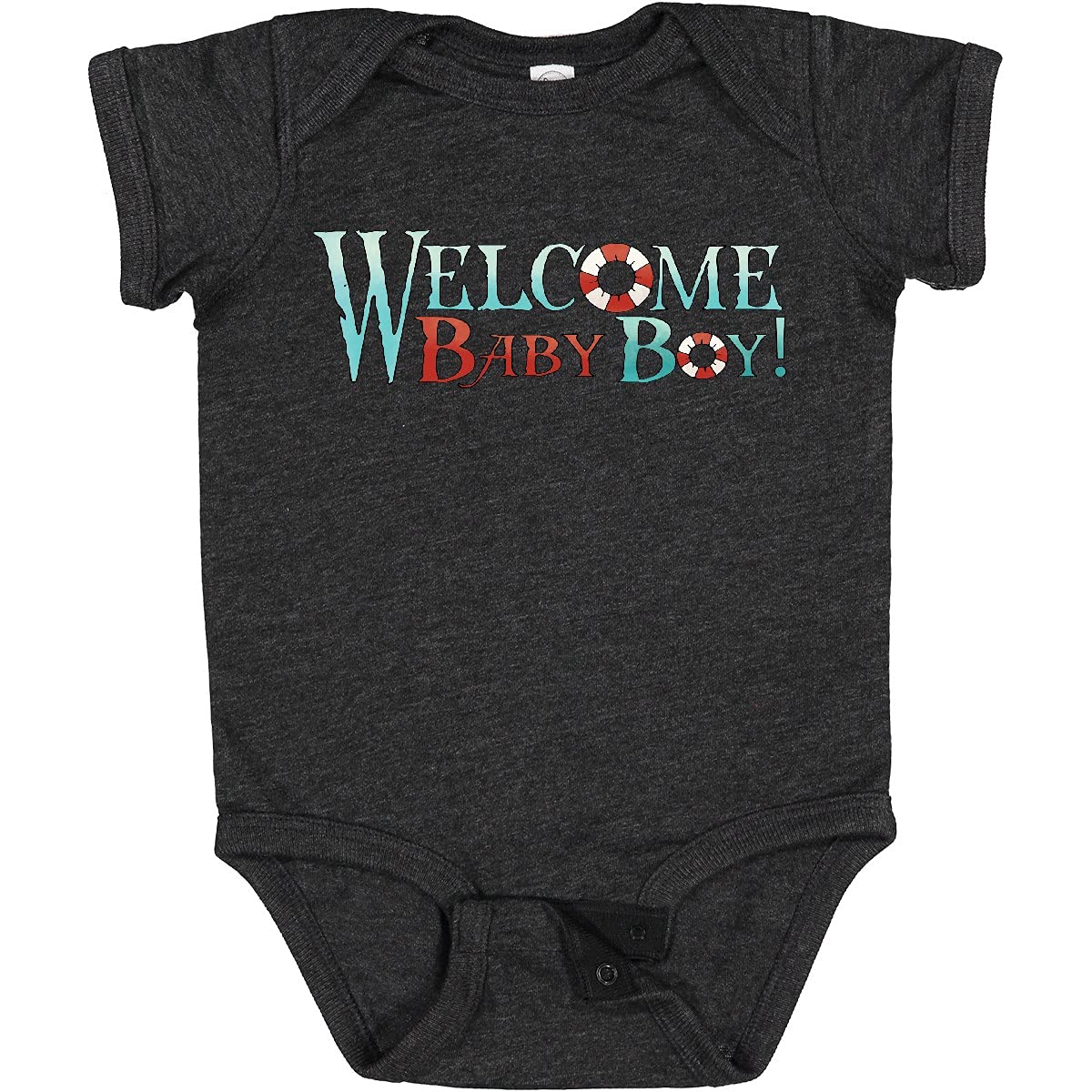 Inktastic Nautical Welcome Baby Boy Bodysuit - Cute Newborn Outfit for Baby Showers, Christening & Family Photos