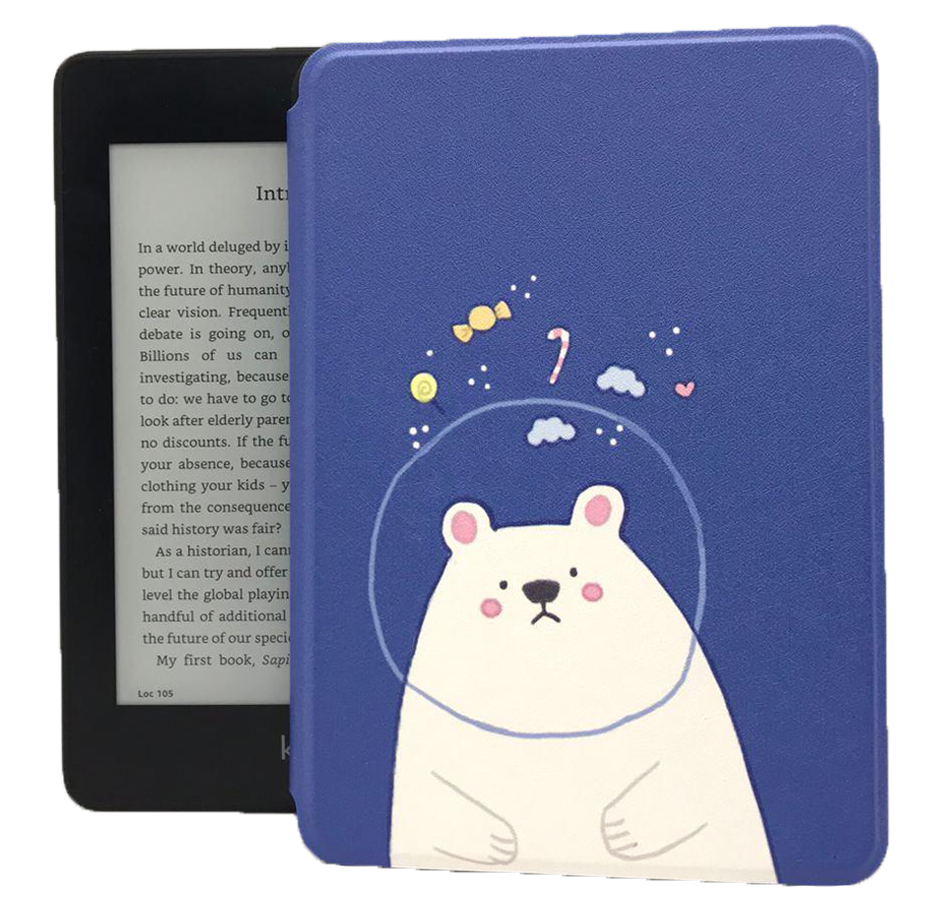 Kindle Paperwhite 4 (2018) - Waterproof E-Reader with Built-in Light, 8GB Storage - Includes Premium Smart Cover & Art Case - Perfect for Reading at Beach, Poolside or in Bed
