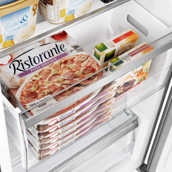 60 Inch Maderno 2-Piece Convertible Built-In Refrigerator Freezer with Decorative Grill Trim - 27.2 cu.ft Capacity - Stainless Steel - FFFFD1722 60S - Perfect for Modern Kitchens and Open-Concept Living Spaces