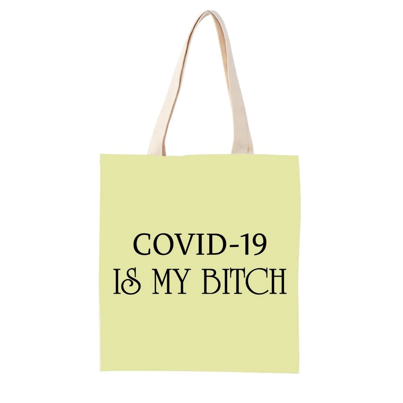 Stylish Poodle Print Canvas Tote Bag - Reusable Shopping Tote with Interior Pocket for Women - Perfect for Grocery Shopping, Beach Trips & School Use