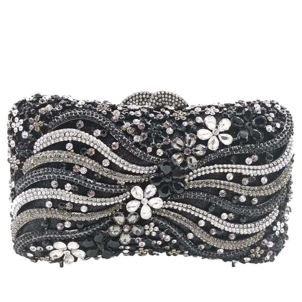 Elegant Crystal Clutch Evening Bag for Women - Rhinestone Wedding Party Purse, Ladies Gala Dinner Handbag | Perfect for Prom, Cocktail Parties & Special Occasions