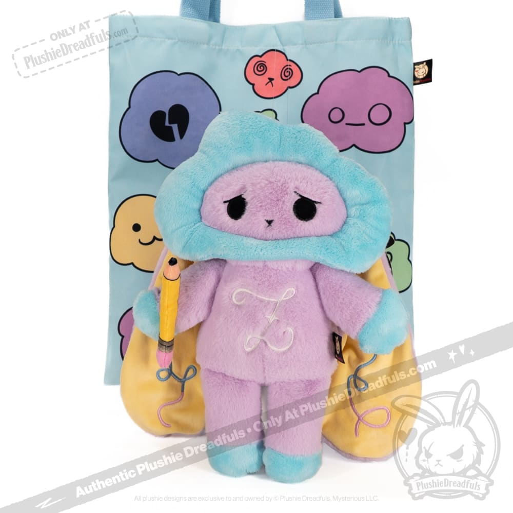 Plushie Dreadfuls Overthinking Bunny - Soft Stuffed Animal Toy for Anxiety Relief & Emotional Support | Cute Stress Relief Plush for Adults & Kids | Perfect for Therapy, Gifts, and Comfort