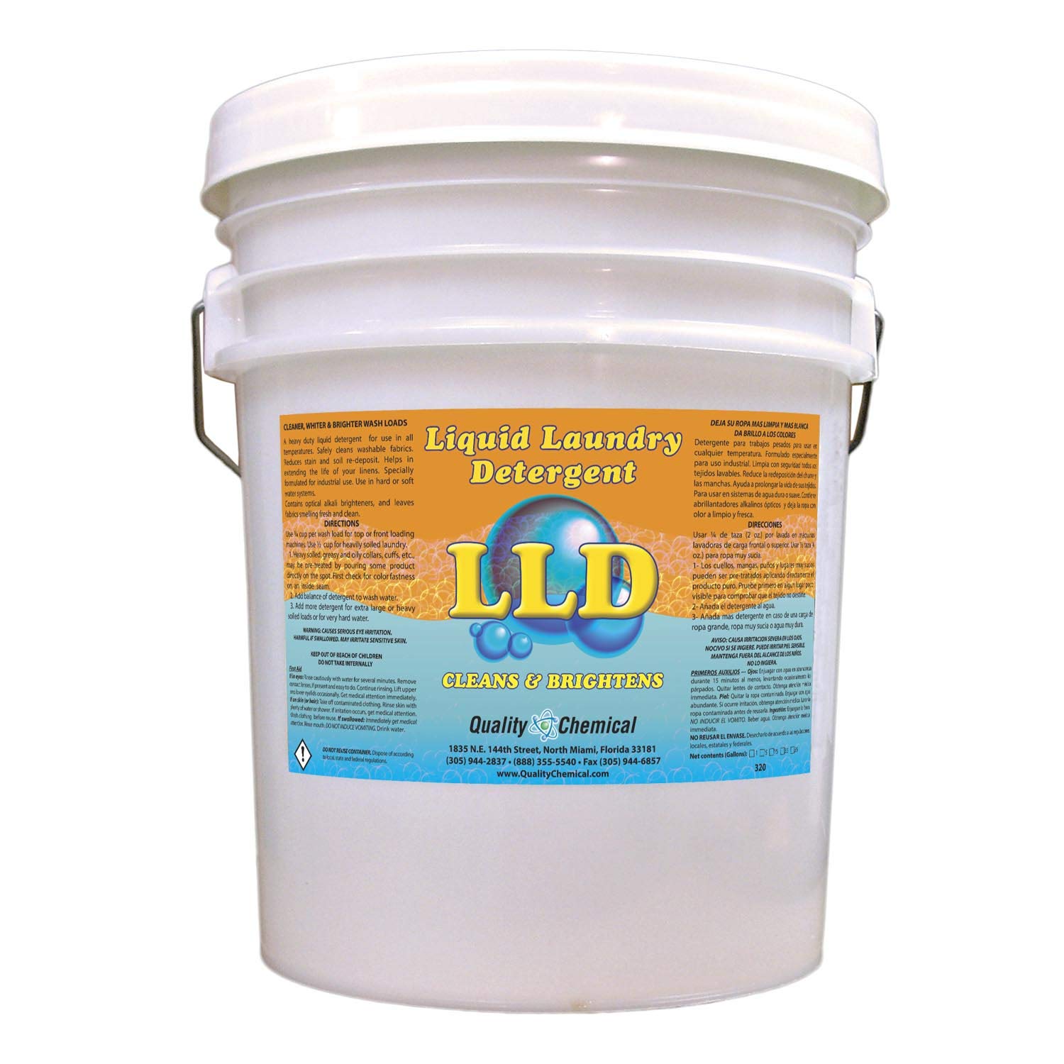 Commercial-Grade Liquid Laundry Detergent - Heavy Duty 5 Gallon Pail for Tough Stains & Industrial Use - Perfect for Laundromats, Hotels & Commercial Cleaning