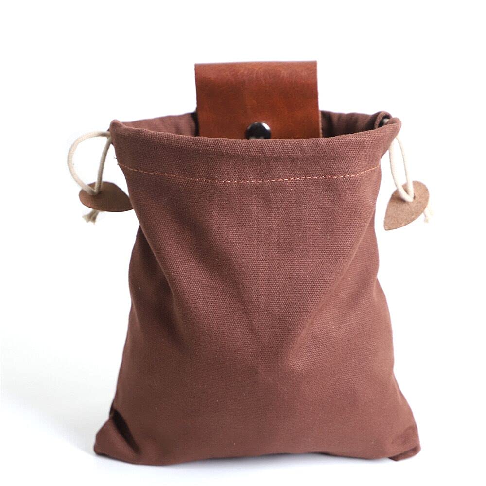 Durable Canvas Fruit Picking Bag - Multi-Purpose Outdoor Storage Pouch for Harvesting, Shell Collecting & Accessories (Brown) - Perfect for Gardening, Beachcombing & Camping Trips