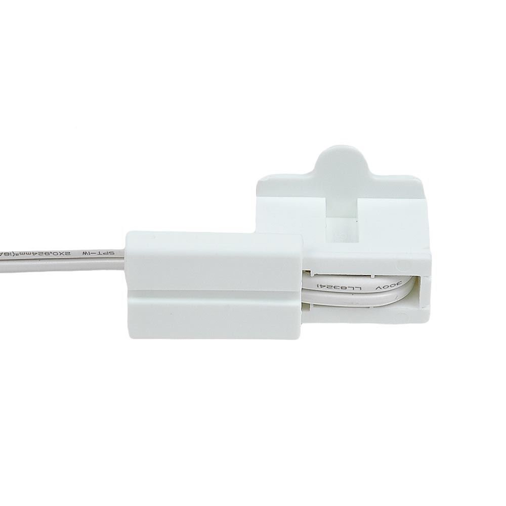 25 Pack SPT1 Female Vampire Plugs - White Indoor/Outdoor Electrical Connectors with Slide-On Back, 8 Amp Rating - Perfect for Christmas Lights, Holiday Decorations & DIY Lighting Projects