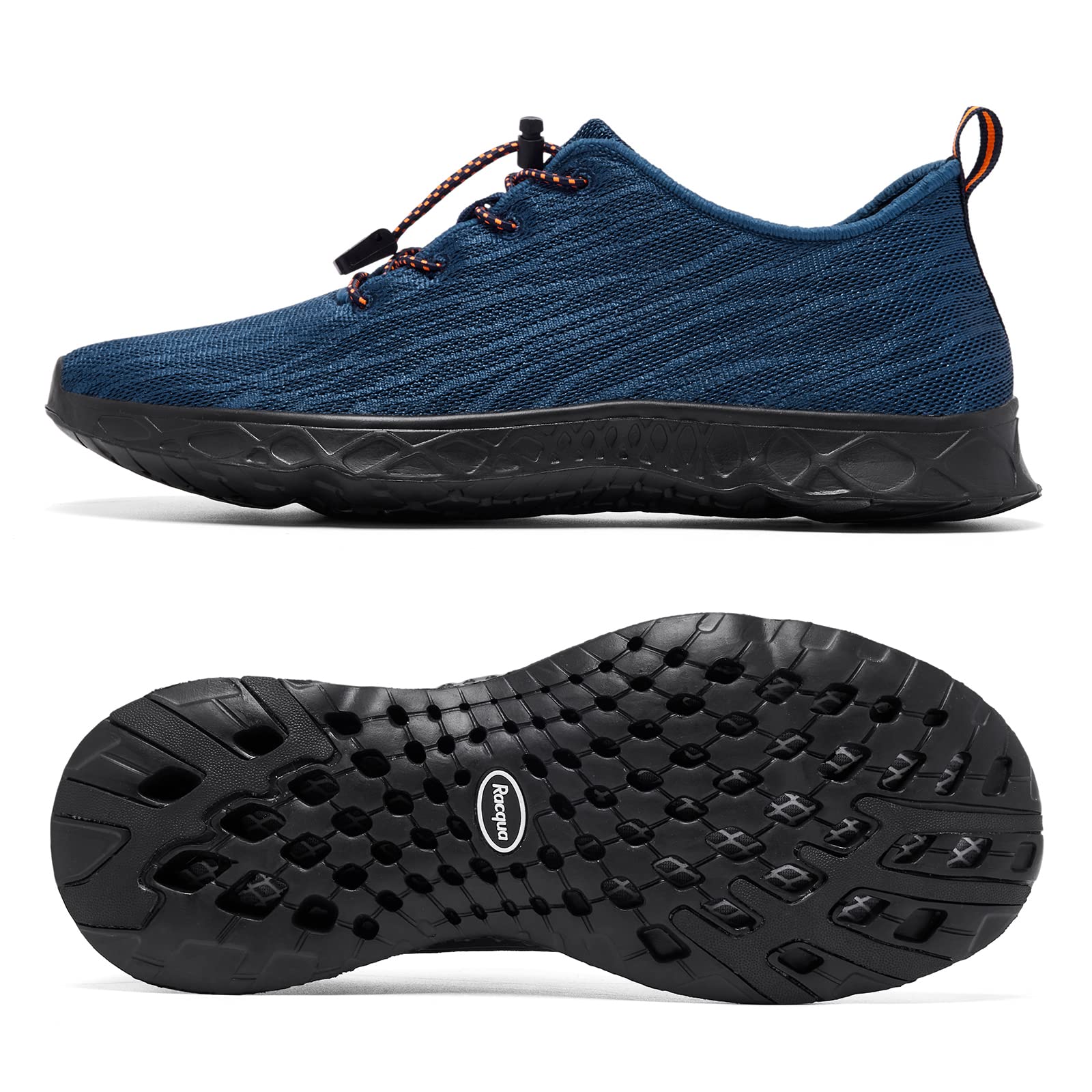Racqua Unisex Breathable Mesh Water Shoes for Women & Men - Lightweight Quick-Dry Aqua Shoes for Swimming, Beach, Yoga & Water Sports