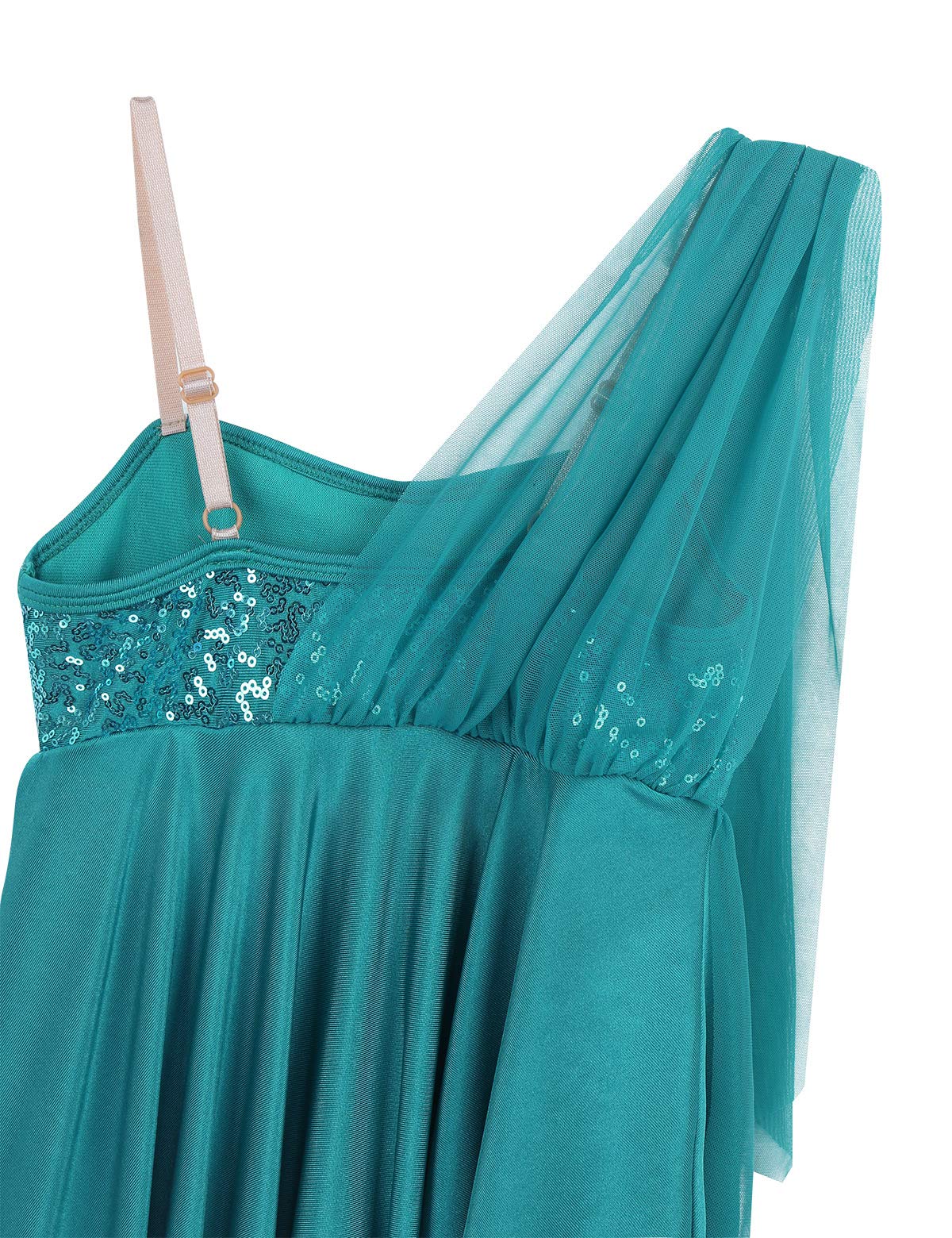 iiniim Girls' Sparkly Sequined Dance Dress for Kids - Latin, Jazz, Modern & Lyrical Dance Costume - Perfect for Performances, Recitals & Competitions