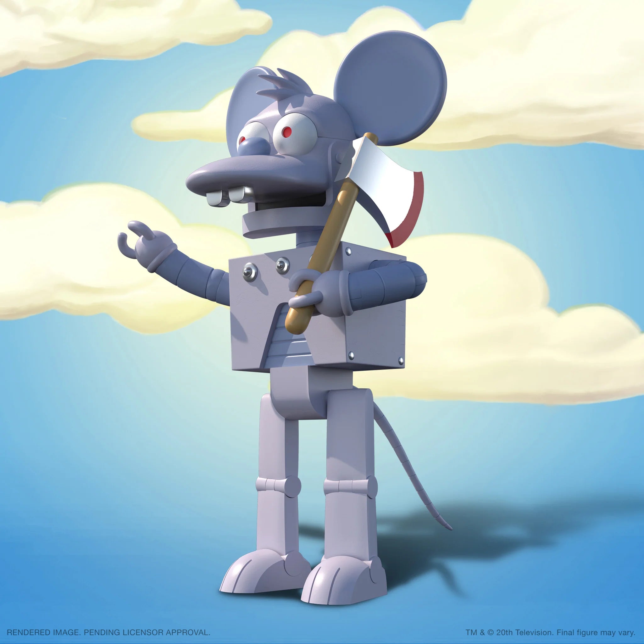 The Simpsons ULTIMATES! Robot Itchy Action Figure - Collectible Toy for Fans, Perfect for Display & Play - Great Gift for Animation Lovers & Collectors