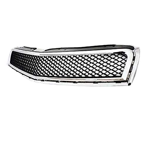 09-12 Chevy Traverse Front Grill Grille Assembly - Chrome Shell with Black Insert | Replacement for 2009-2012 Chevrolet Traverse | Enhances Vehicle Appearance & Style