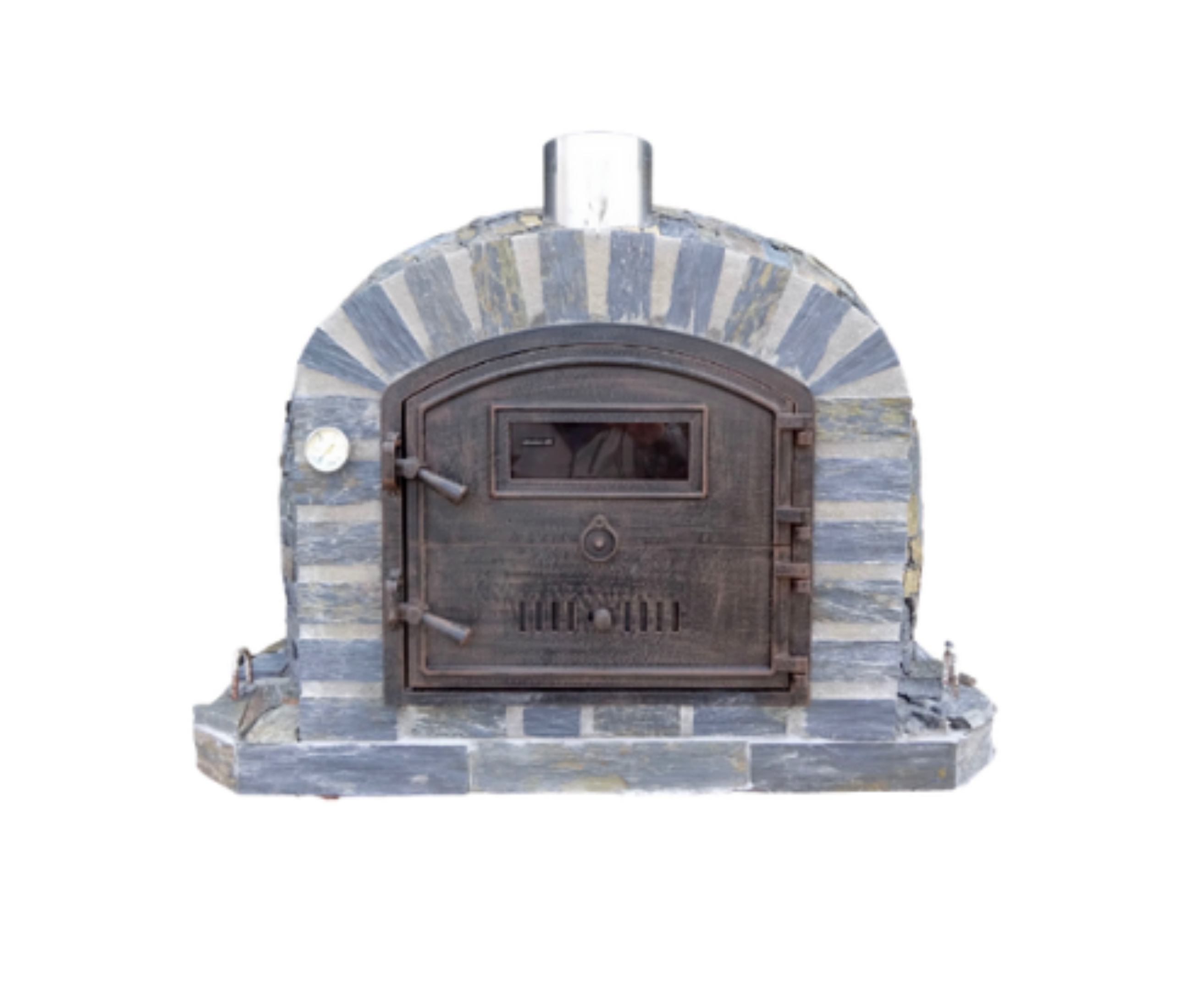 Premium LISBOA STONE FINISH Outdoor Pizza Oven - Authentic Wood Fired Brick Oven for Backyard, Patio & Garden - Perfect for Homemade Pizza, Bread & Italian Cooking