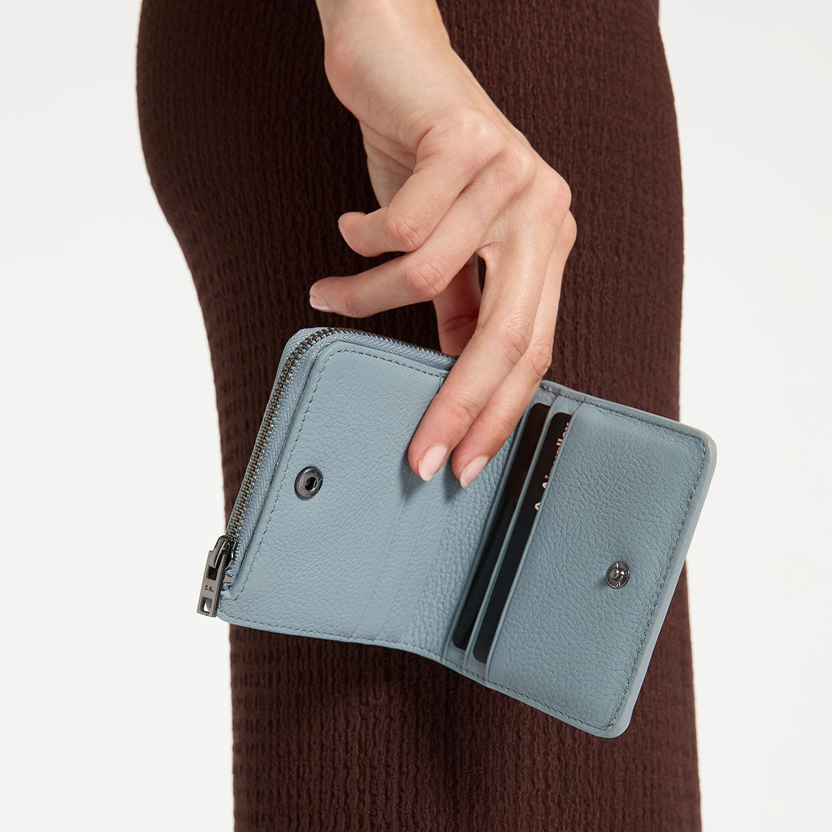 Sense Of Wonder Wallet - Powder Blue Women's Slim Minimalist RFID Blocking Wallet for Everyday Use | Perfect for Travel, Shopping, and Office Essentials