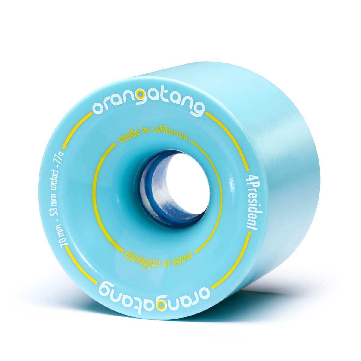 Orangatang 4 President 70mm Longboard Wheels - Set of 4 - High Performance Cruising Wheels for Smooth Rides on Streets & Downhill | Perfect for Commuting, Carving & Freeride Longboarding