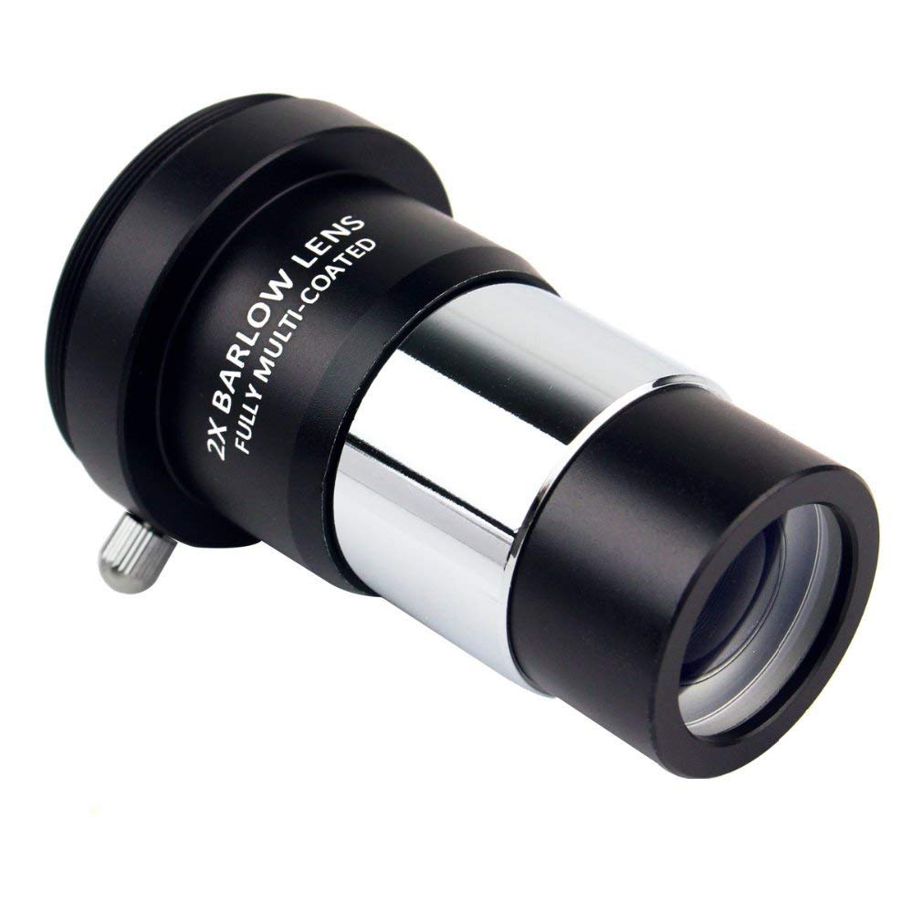 Bysameyee 2X Barlow Lens 1.25 Inch - Fully Multi-Coated Metal Telescope Eyepiece with M42 Thread Camera Adapter - Compatible with Celestron, Orion & Meade Telescopes for Astrophotography & Lunar Observation