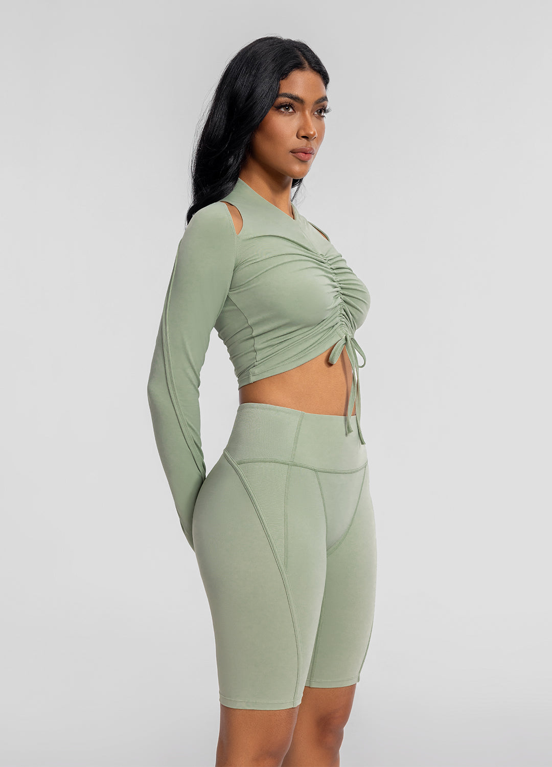 Stylish Drawstring Crop Top for Women - Trendy Summer Fashion - Perfect for Casual Outfits, Beachwear & Music Festivals