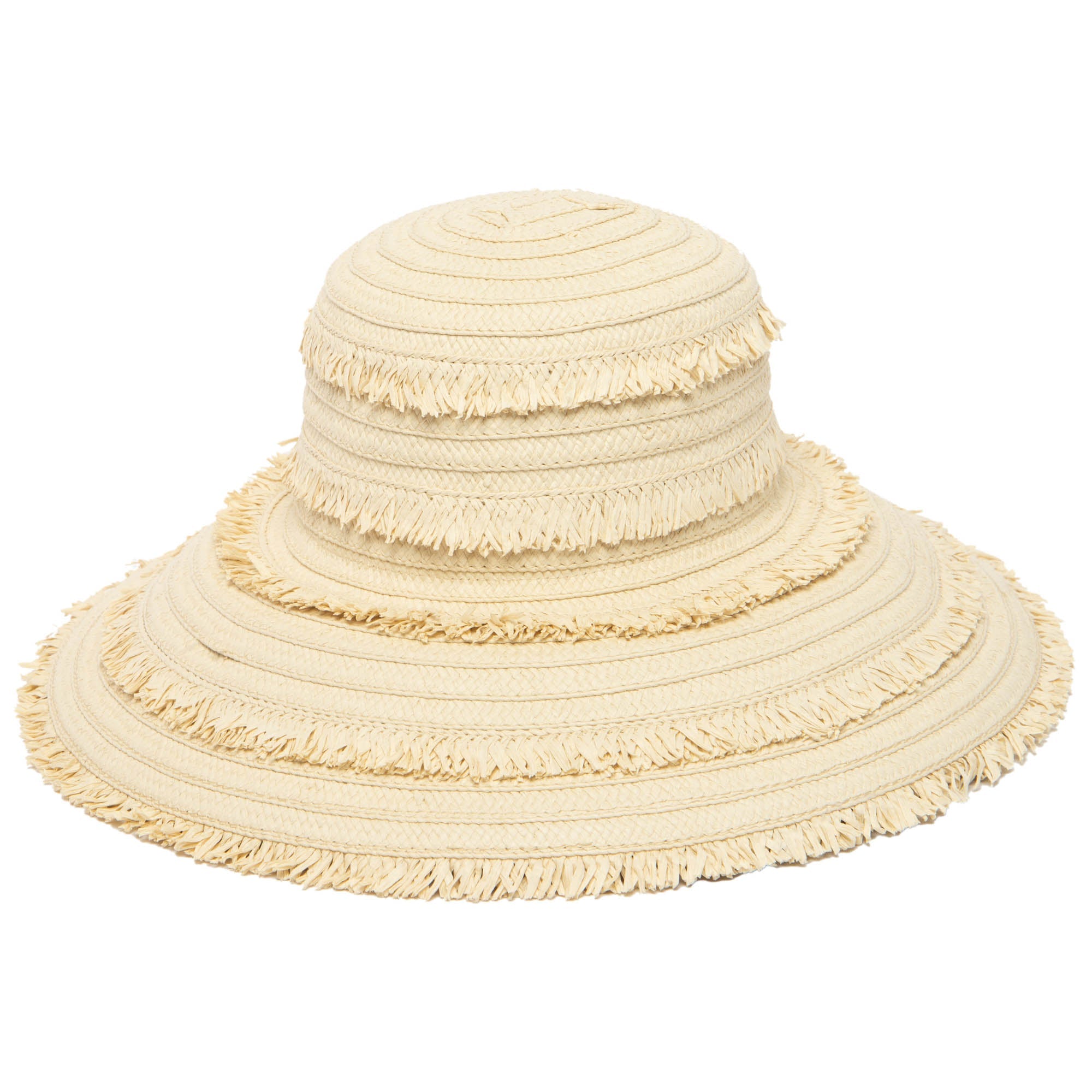 Olas Fringe Wide Brim Sun Hat for Women - UPF 50+ UV Protection Summer Beach Hat - Boho Straw Hat for Outdoor, Travel, and Vacation