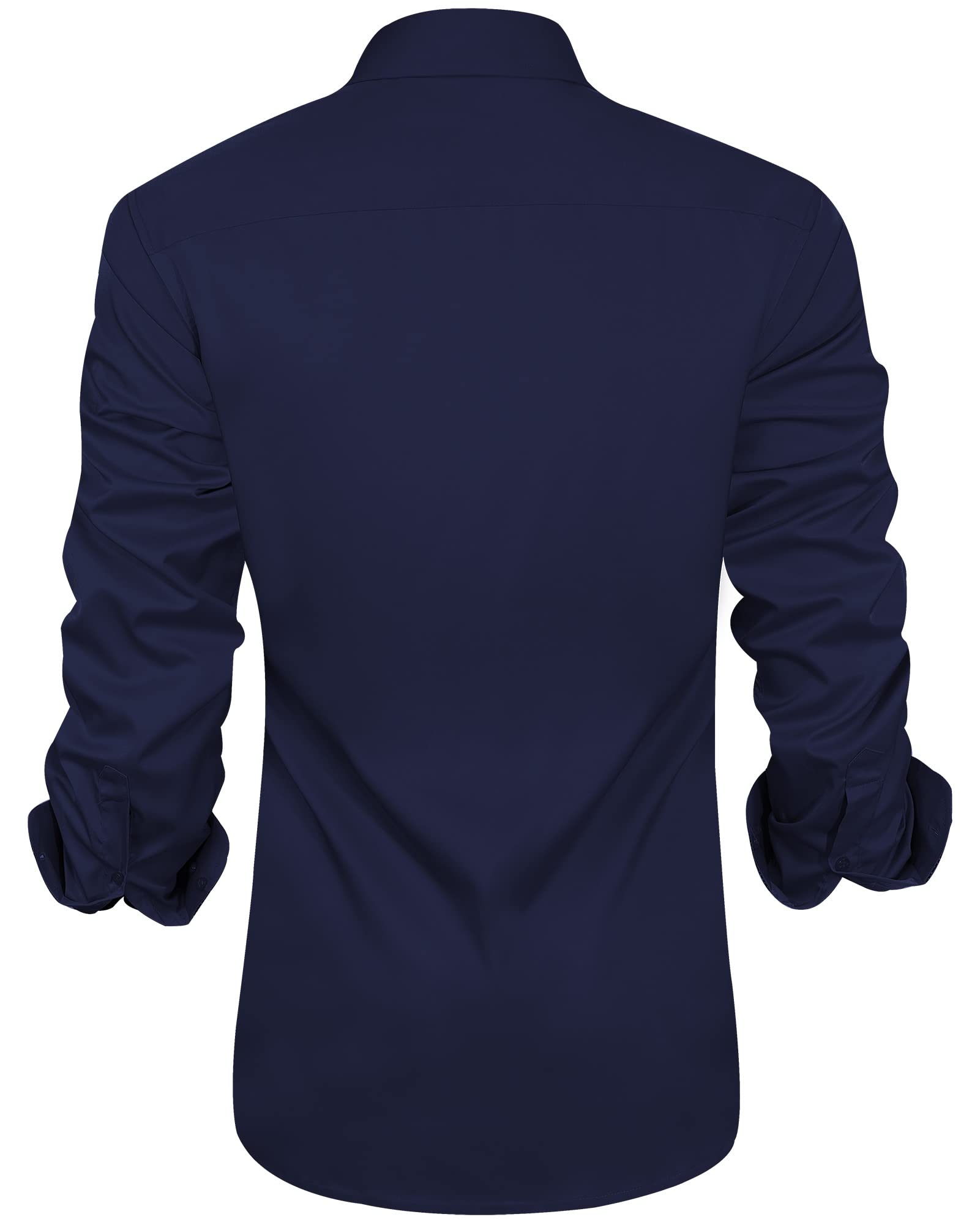 Alimens & Gentle Men's Long Sleeve Dress Shirts - Wrinkle Free Casual Button Down Shirts for Office, Wedding & Business Meetings | Premium Comfort Formal Wear