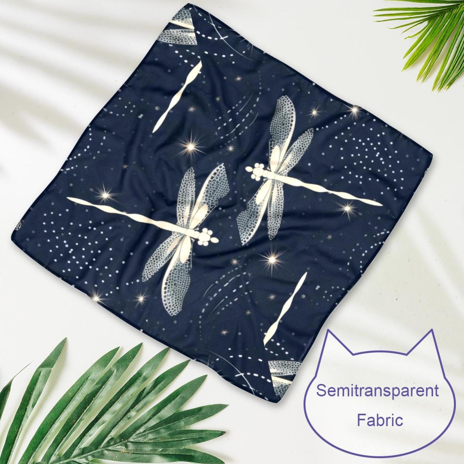 2-Piece Abstract Dragonfly Dog Bandanas - Pet Scarf & Square Bibs for Wedding Photo Props & Daily Use | Stylish Pet Accessories for Dogs