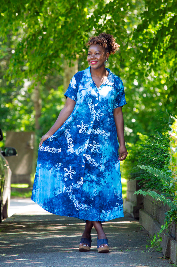 Cissy Women's Summer Short Sleeve Dress - Flowy Boho Sundress for Beach, Vacation & Casual Wear | Kamboja Collection