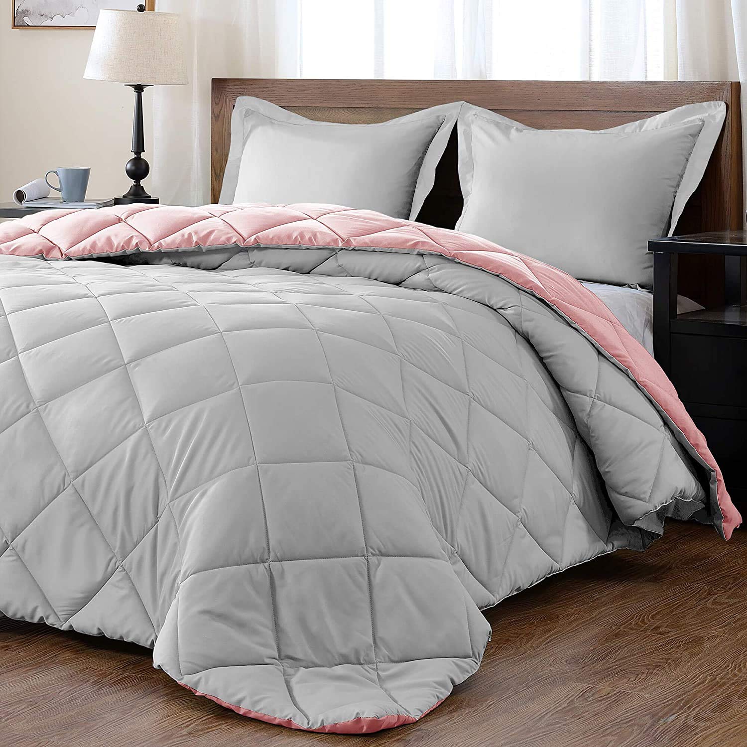 Reversible Down Alternative Comforter Set - 5 Piece California King (94