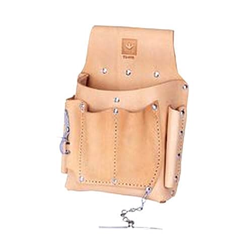 Professional Electrician's Leather Tool Pouch - Heavy Duty Belt Holder for Screwdrivers, Pliers & Electrical Tools - Perfect for Construction, Wiring & Home Repairs