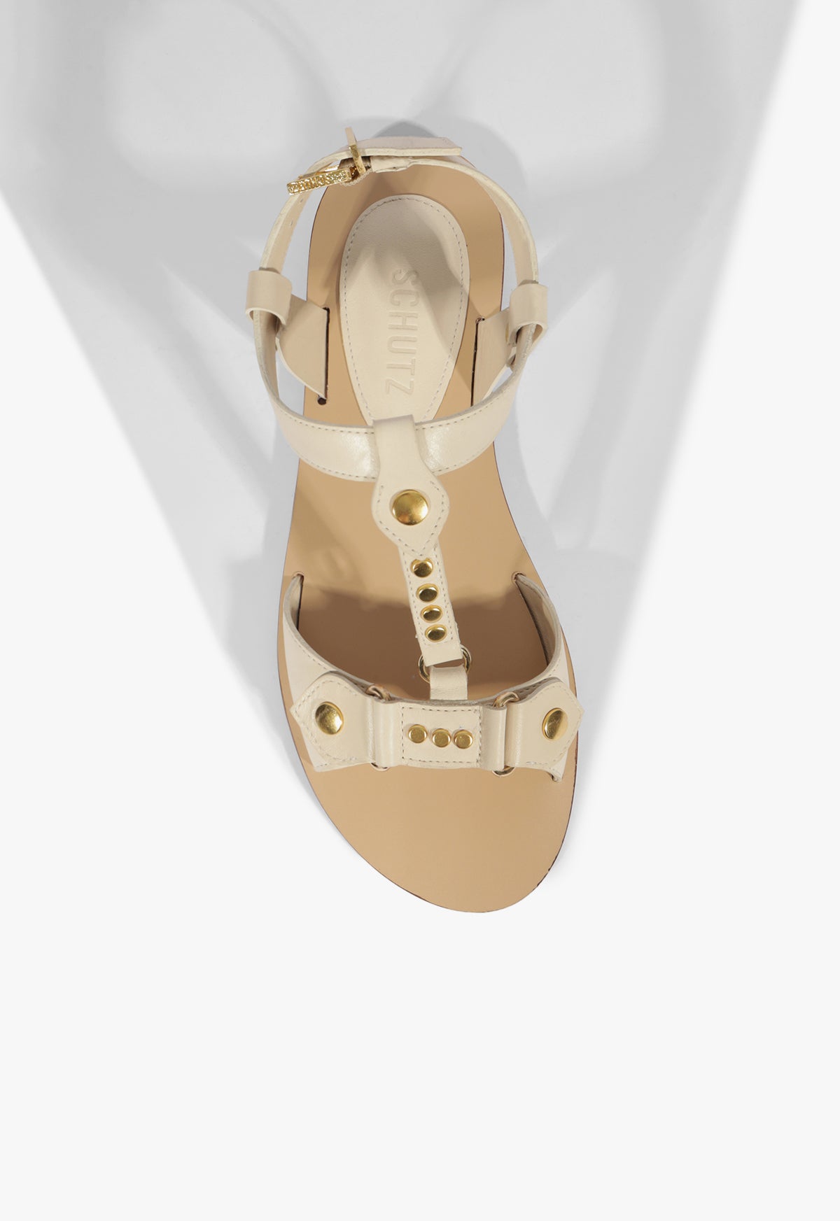 Stevie Women's White Leather Flat Sandals - Comfortable Casual Summer Sandals for Beach, Walking & Vacation