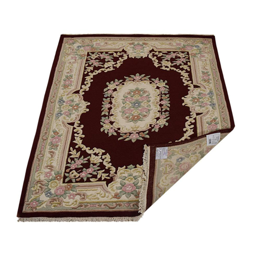 Handmade Anatolian Aras Hand-Knotted Wool Rug - Traditional Turkish Design for Living Room, Bedroom & Home Decor