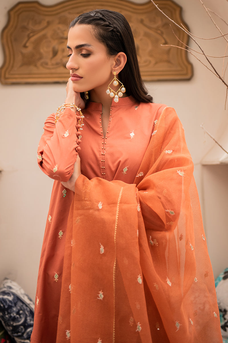 Autumn Glaze 2-Piece Set (Shirt & Dupatta) - Elegant Ethnic Outfit for Women | Perfect for Festivals, Weddings & Cultural Events