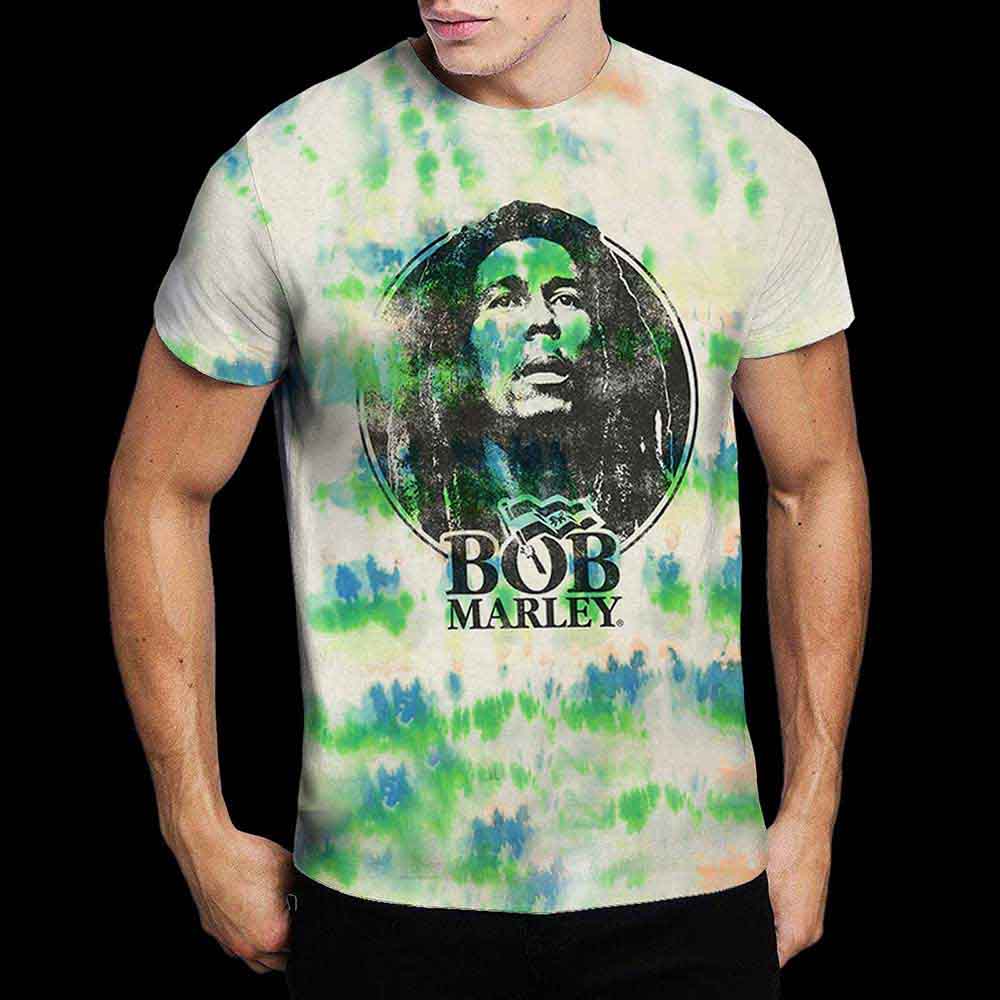 Bob Marley Unisex T-Shirt - Black & White Logo Graphic Tee | Vintage Wash Cotton Shirt for Men & Women | Perfect for Concerts, Casual Wear & Reggae Fans