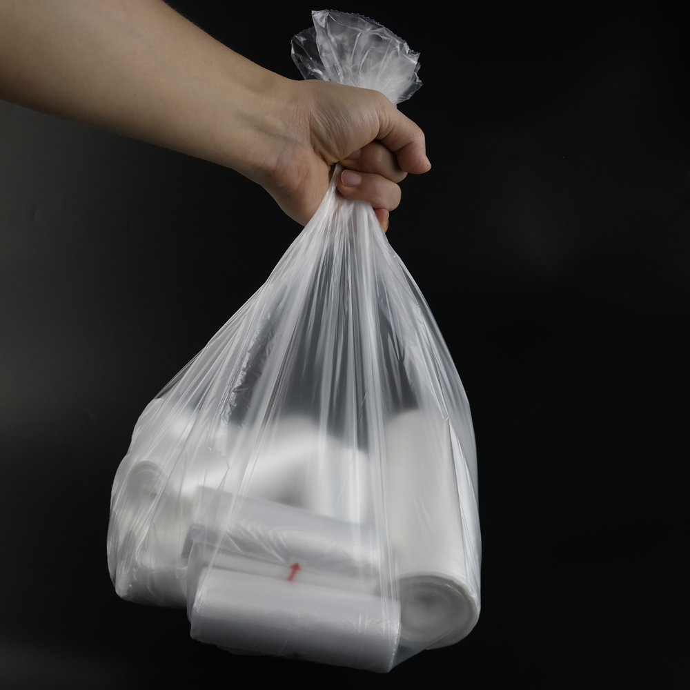 Vababa 1.2 Gallon Clear Small Trash Bags - 225 Count Bathroom Garbage Bags for Waste Bins, Office, Kitchen, Bedroom & Bathroom Use