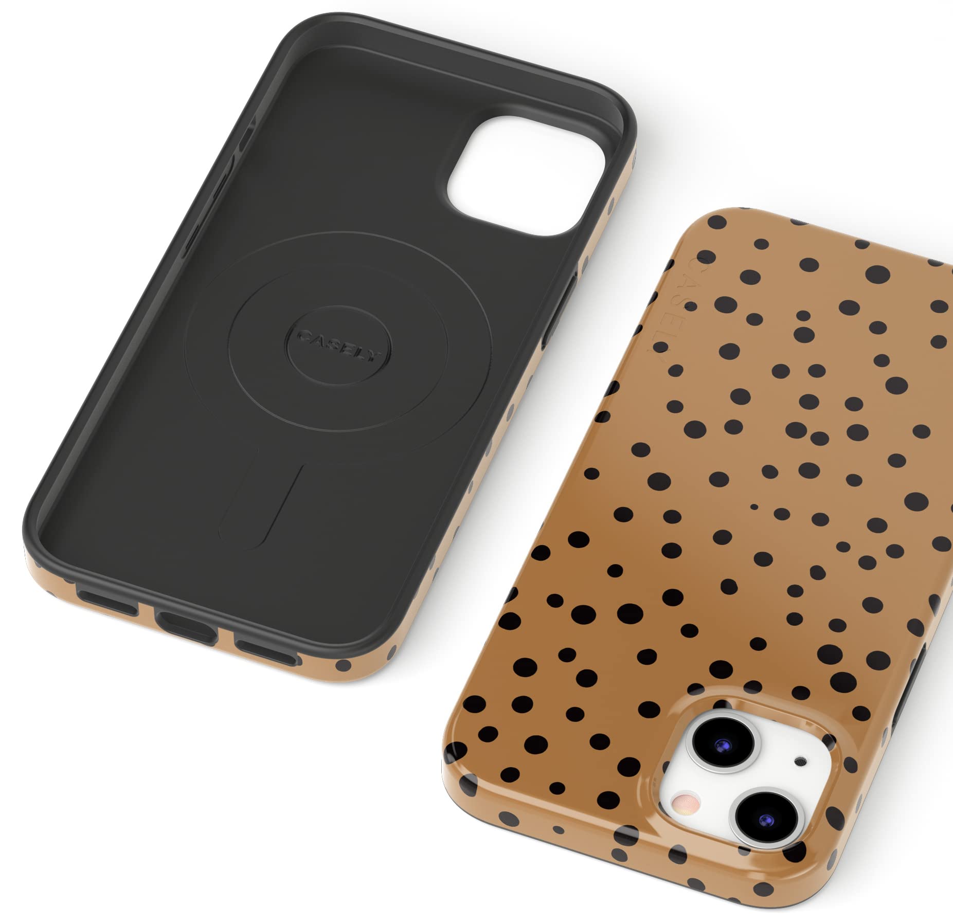 Casely iPhone 13 Case with MagSafe Compatibility - Stylish Dotted Animal Print Protective Cover for iPhone 13 | Perfect for Everyday Use, Work & Travel