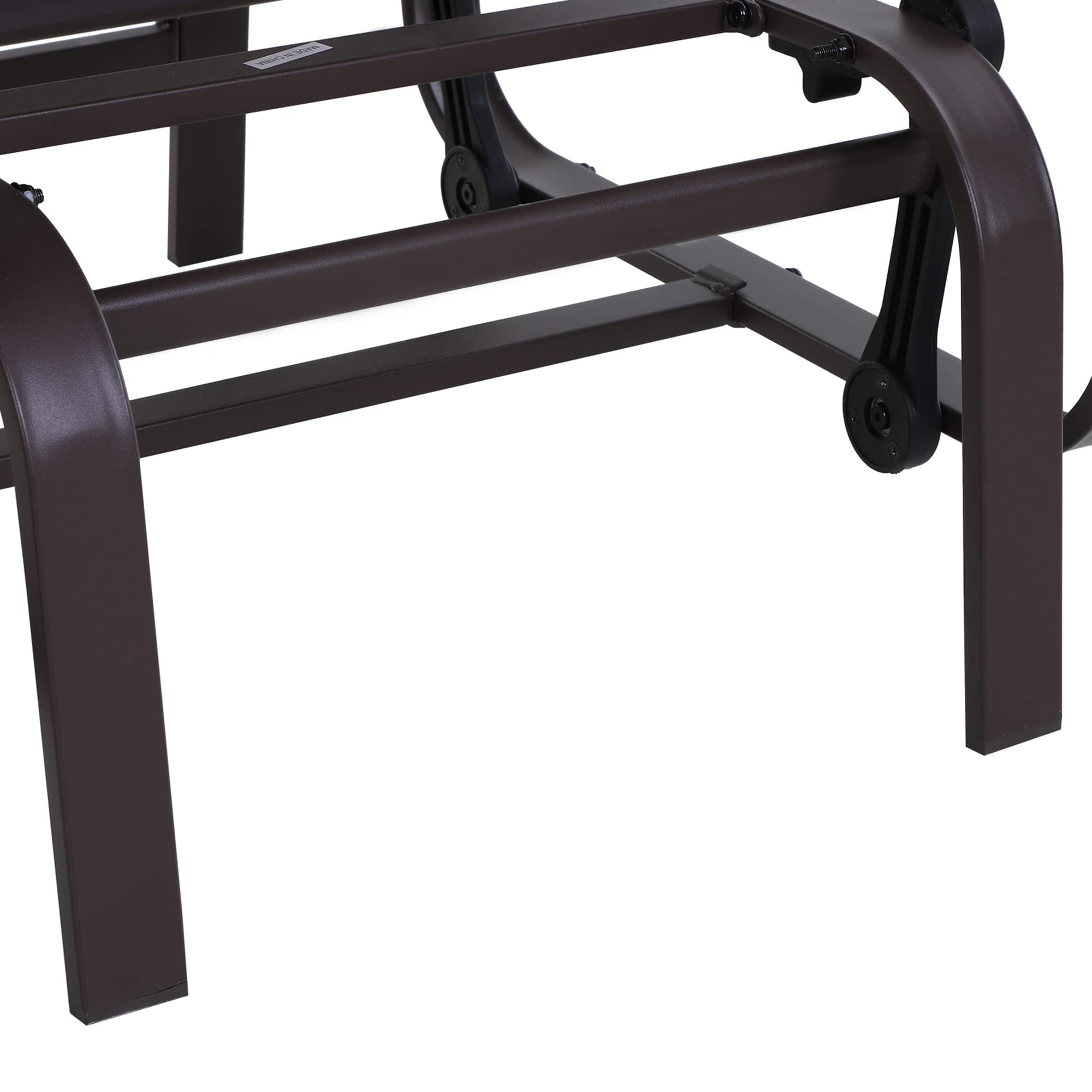 Outsunny Outdoor Glider Chair - Patio Rocking Chair with Smooth Swing Motion, Lightweight Durable Design for Backyard, Garden & Deck - Brown (Perfect for Relaxing, Reading & Enjoying Nature)