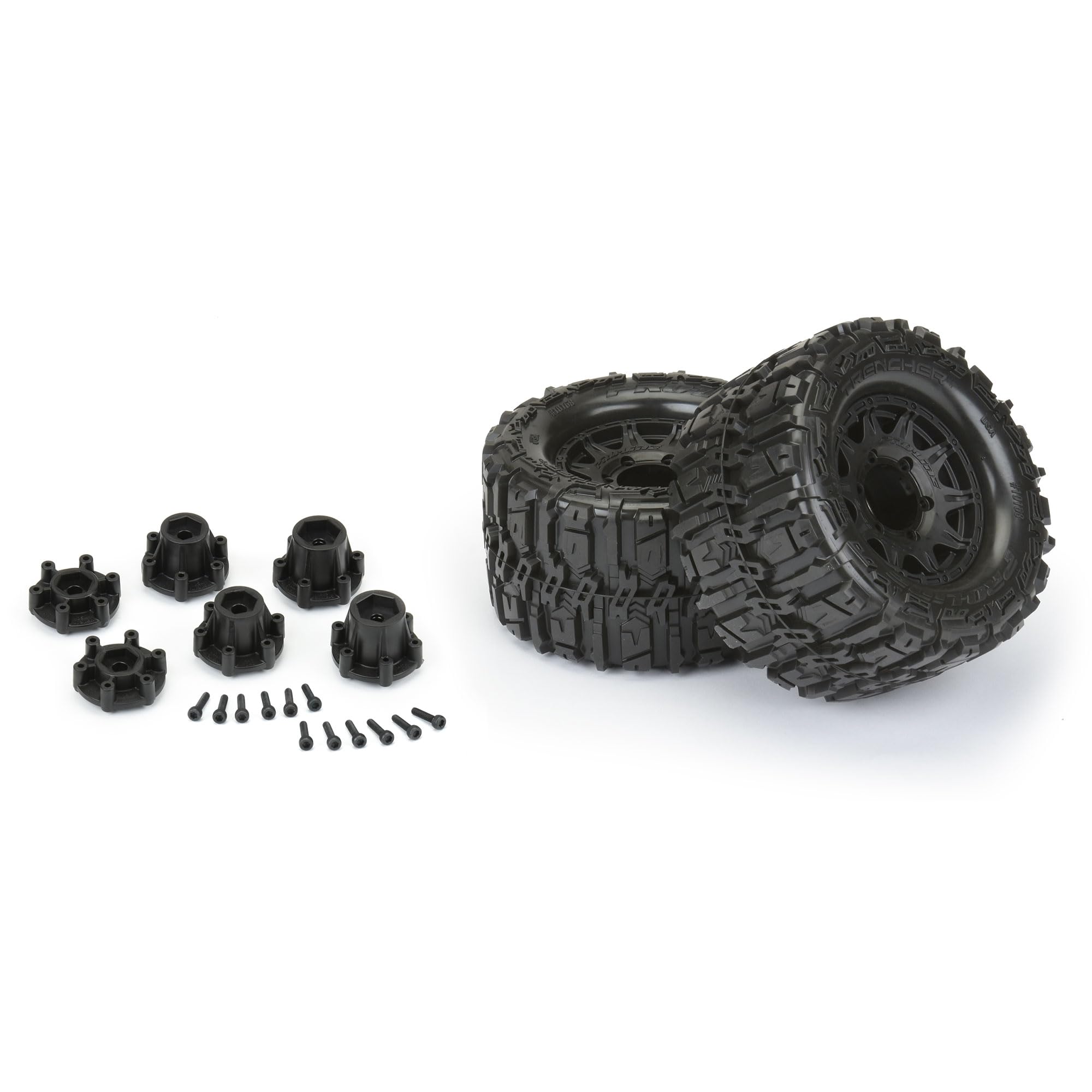 Pro-Line Racing Trencher HP 2.8 Belted Tires for MTD Raid 6x30 Wheels (PRO1016810) - High-Performance Off-Road RC Car Tires for Racing and Bashing