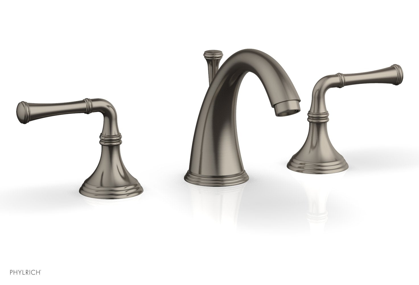 3-Hole Widespread Bathroom Faucet - D205 Brushed Nickel Finish for Vanity Sink - Perfect for Modern Home & Commercial Restrooms
