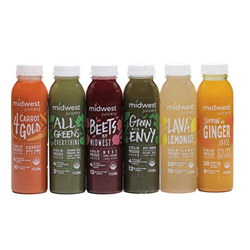 Organic Cold Pressed Juice Cleanse - 2-Day Detox with Low Natural Sugar, 4 Servings of Veggies & Fruits per Bottle | RAW, Nutrient-Rich, 6 Fresh Flavors | Never Frozen (12 Bottles) | Perfect for Weight Loss, Post-Workout Recovery & Healthy Lifestyle