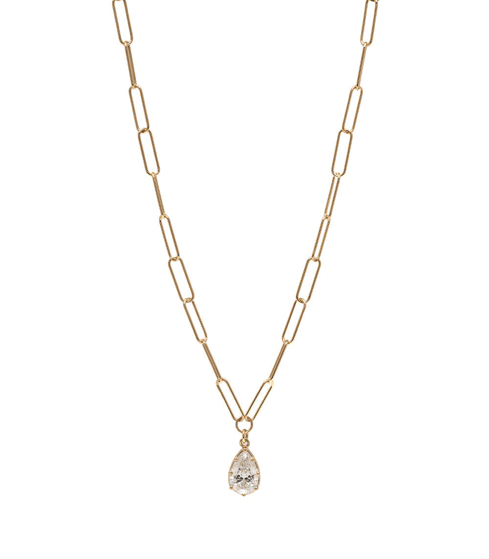 Lab Grown Diamond Necklace for Women - Pear Cut Gigi Pendant for Unique Engagement Rings & Anniversary Gifts - Perfect for Weddings, Date Nights & Special Occasions