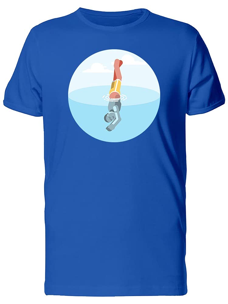 Smartprints Happy Man Diving Graphic T-Shirt for Men - Casual Wear, Beach Outfits & Summer Vacation Style