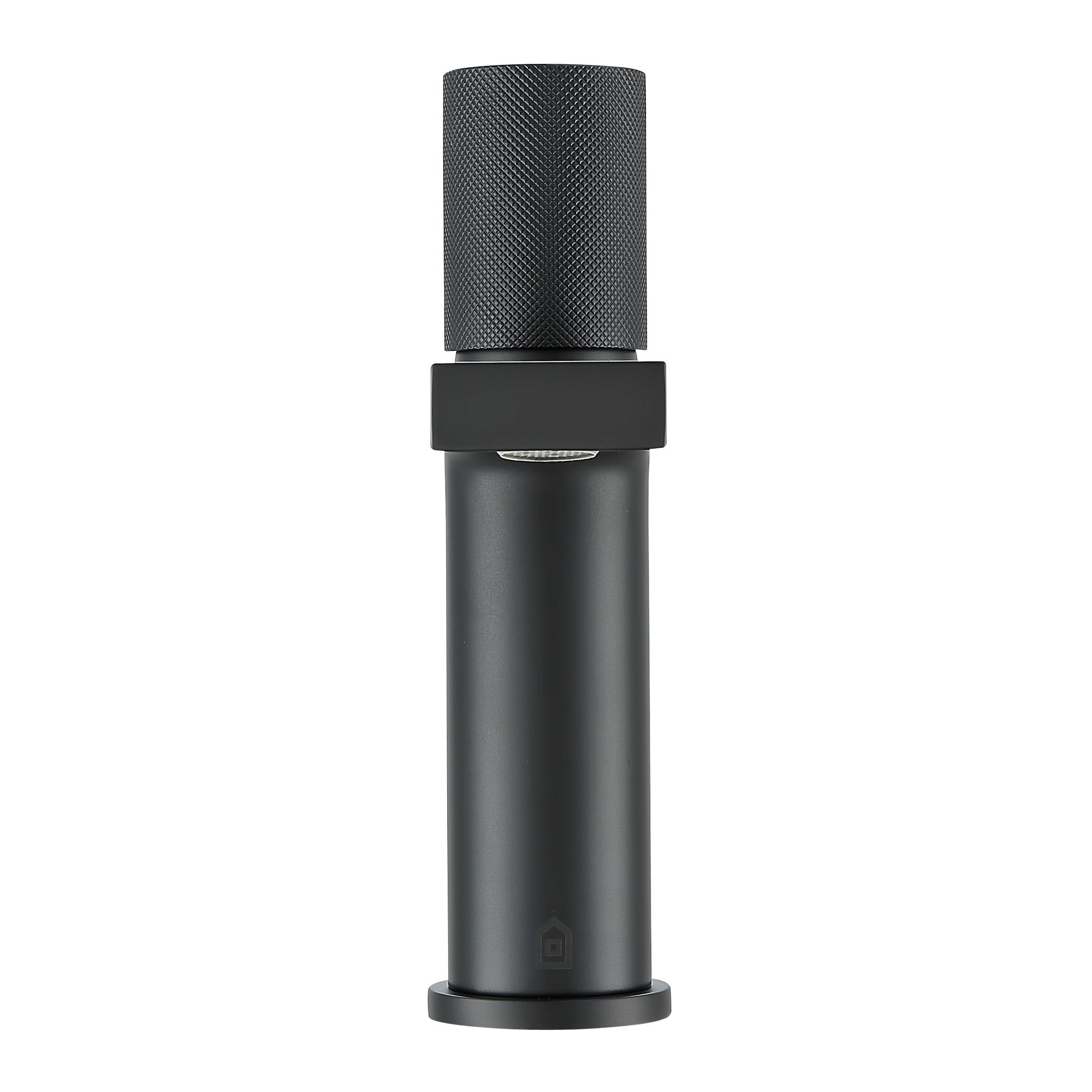 Ancona Isla Matte Black Single Handle Bathroom Faucet - Modern Waterfall Spout for Sink Vanity, Powder Room & Guest Bath Decor