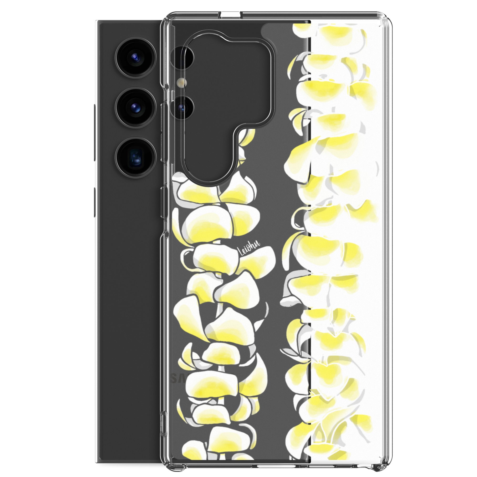 Plumeria Clear Phone Case for Samsung Galaxy - Slim Protective Cover for Everyday Use & Travel
