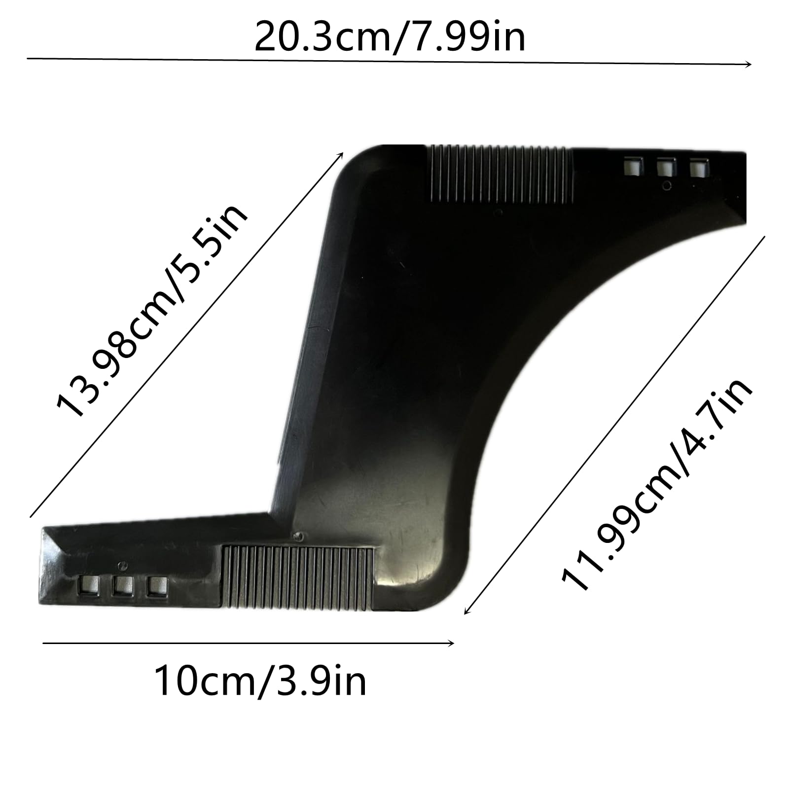 4 Pcs Beard Shaper & Straightener for Men - Professional Beard Lineup Tool with Integrated Comb for Perfect Styling, Shaping & Edging (Black & White) - Ideal for Home Grooming, Barbershops & Travel