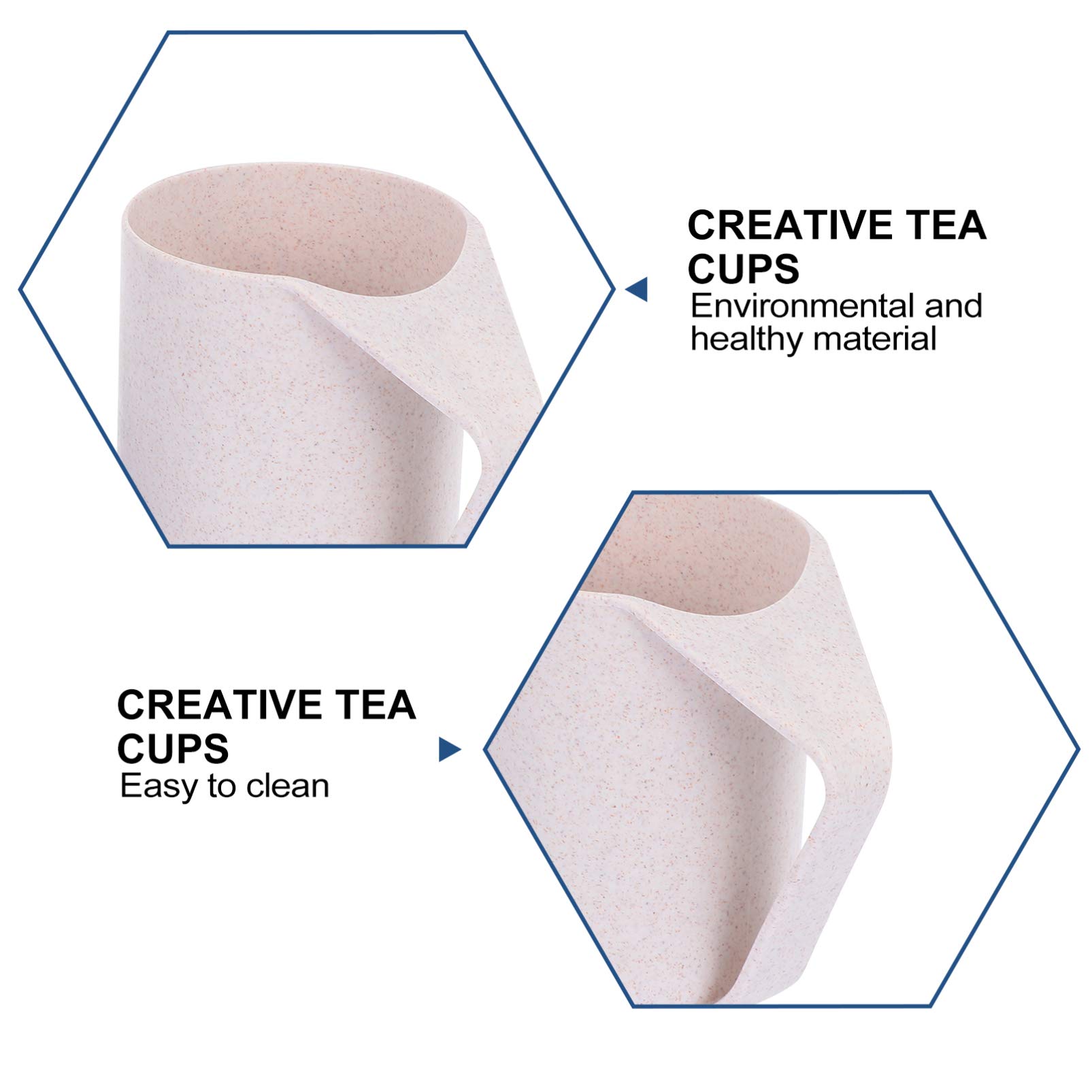 Hemoton 2-Pack Wheat Straw Drinking Glasses - BPA-Free Plastic Cups with Lids & Straws for Kids, Travel, Home, Office | Dishwasher Safe Reusable Tumblers for Juice, Tea, Coffee, Smoothies | Eco-Friendly Alternative to Plastic Cups